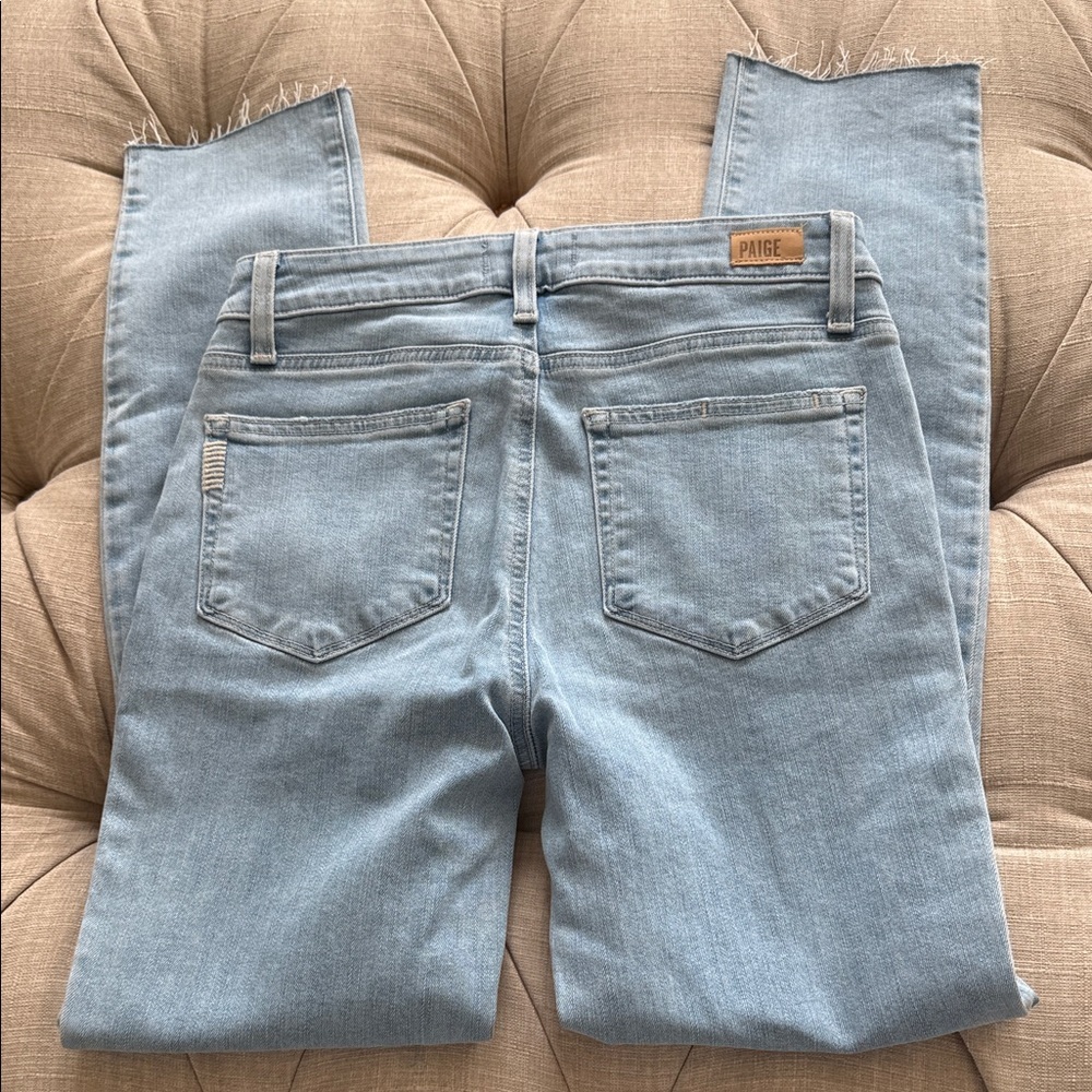 PAIGE Sky Blue Ankle Jeans for Women - Picture 3 of 11